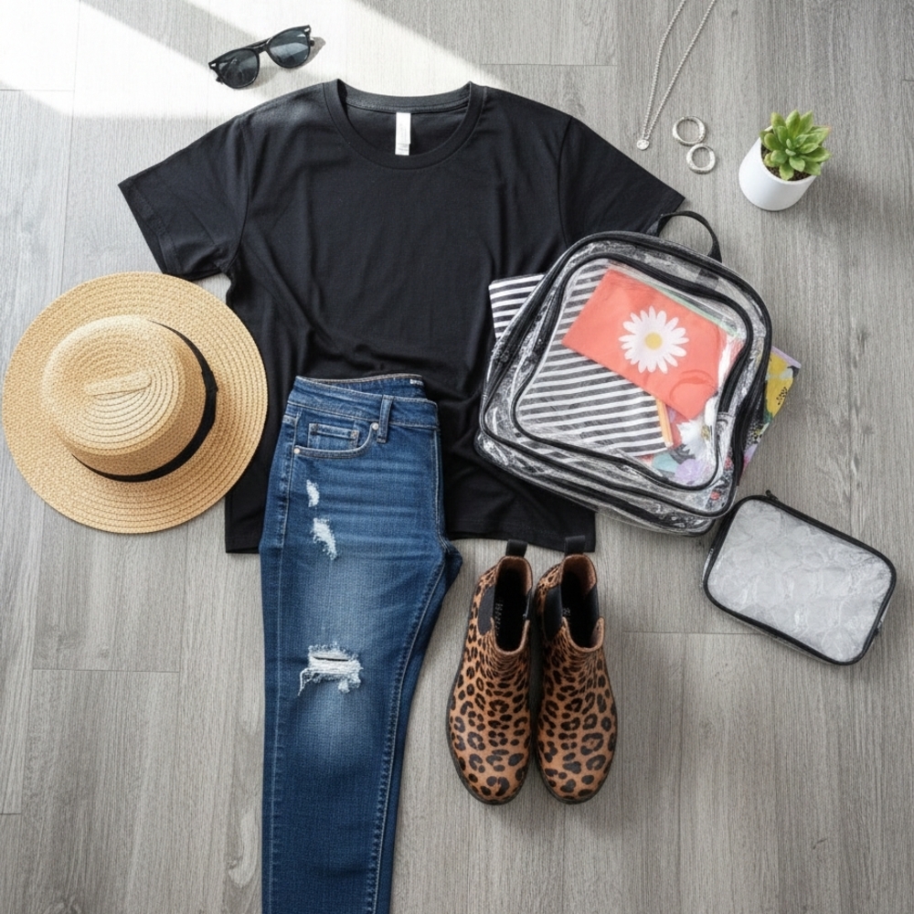 Transparent Black Backpack NWT - image 1